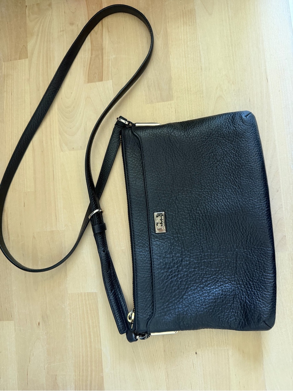 Coach Black Pebbled Leather Crossbody Bag